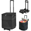 40L Rolling Cooler with Wheels – 60-Can Insulated Cooler Bag with Adjustable Handle, Leakproof Portable Cooler for Camping, Picnic & Beach