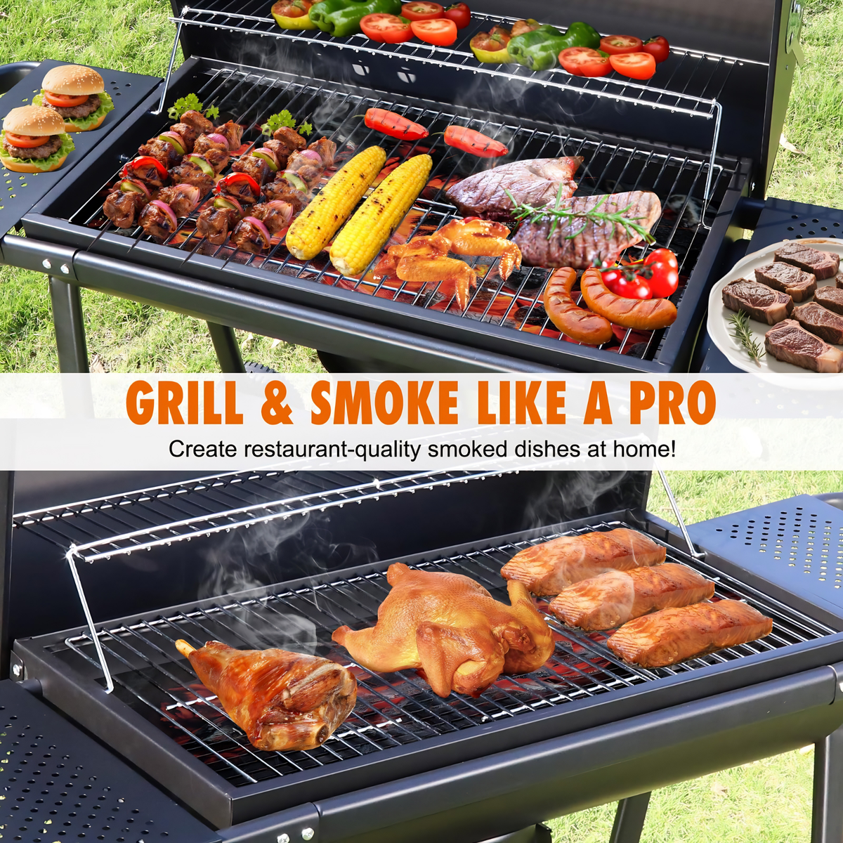 Barrel BBQ Charcoal Smokers & Grills – Outdoor BBQ Cooking