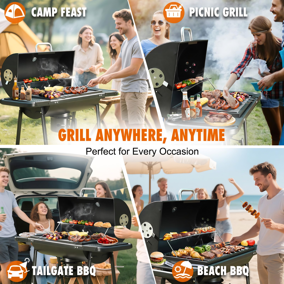 Barrel BBQ Charcoal Smokers & Grills – Outdoor BBQ Cooking